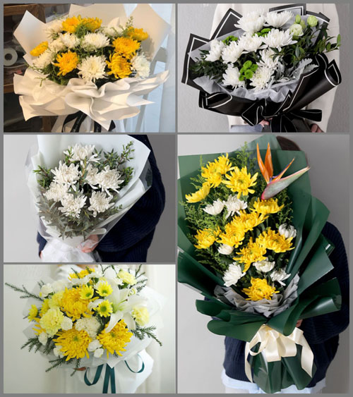 广东江门市新会区沙堆镇梅阁村白事花束代送